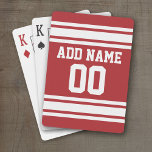 Jeu De Cartes Sports Jersey with Your Name and Number<br><div class="desc">Red and White colors — If you are a Fantasy Football Team owner,  make your own products and show off to your friends ! Or - Do you play High School Football and want a memento ? This jersey design is perfect for anyone playing sports.</div>