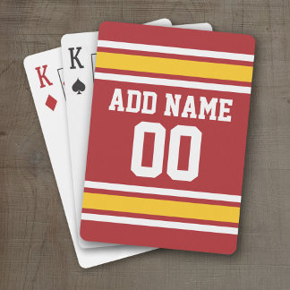 Jeu De Cartes Sports Team Football Jersey Nom personnalisé Numér