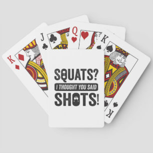 Jeu De Cartes Squats Je Pense Que Tu As Dit Tirages Drôle Fitnes