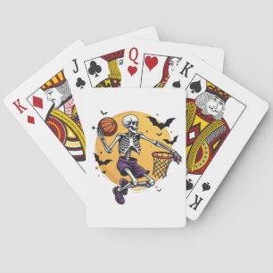 Jeu De Cartes Squelette éffrayant Dunking Basketball Graveyard H