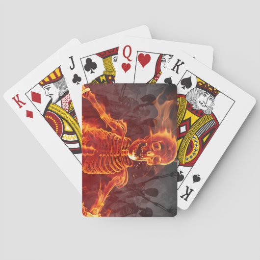 Jeu De Cartes Squelette en feu (dos)