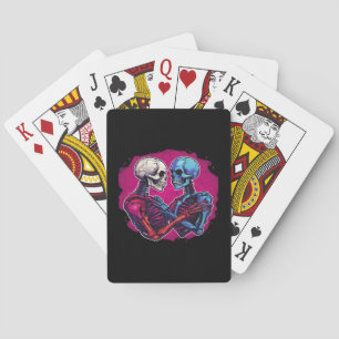 Jeu De Cartes Squelette traditionnel américain tenant main tatou