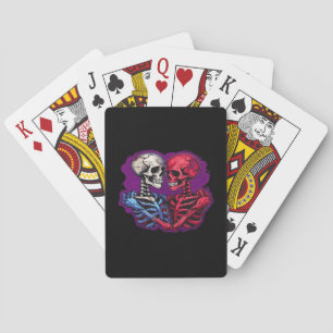 Jeu De Cartes Squelette traditionnel américain tenant main tatou