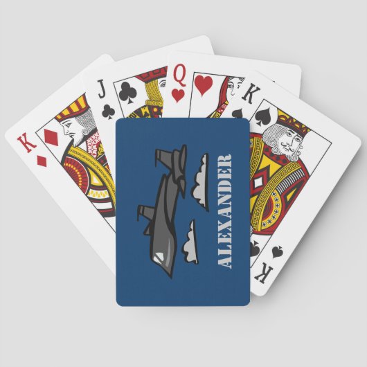 Jeu De Cartes SR71 Blackbird Recon Plane Volant Dans Les Nuages (dos)