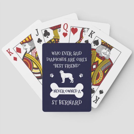 Jeu De Cartes St Bernard Dog meilleur ami (dos)