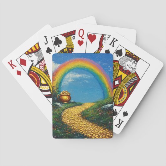 Jeu De Cartes St Patrick Day Arc en ciel et Pot d'or (dos)