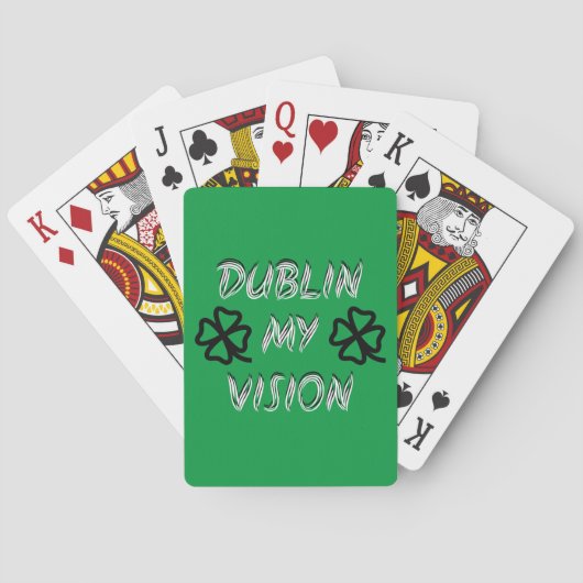 Jeu De Cartes St. Patrick's Day Drôle Humour vert (dos)