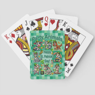 Jeu De Cartes St. Patrick's Day Fun et adorable "Animaux de fête