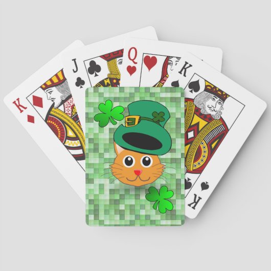 Jeu De Cartes St. Patrick's Day Jouer Carte Deck Chat (dos)