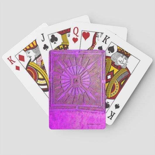 Jeu De Cartes STAR DU MATIN Fuchsia, Violet violet (dos)