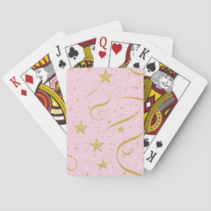 Jeu De Cartes Stardust Deck - Pink & Gold Star Playing Cards