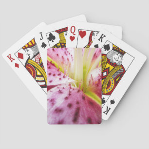 Jeu De Cartes Stargazer Lily brillant Magenta Floral