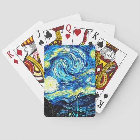 Jeu De Cartes Starry Night, célèbre peinture Van Gogh, (dos)