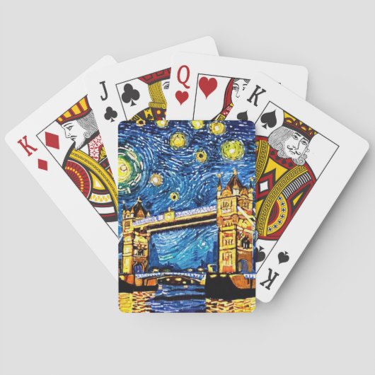 Jeu De Cartes Starry Starry Night Londres Angleterre (dos)