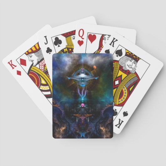 Jeu De Cartes Station spatiale Art Fractal Ansarious (dos)