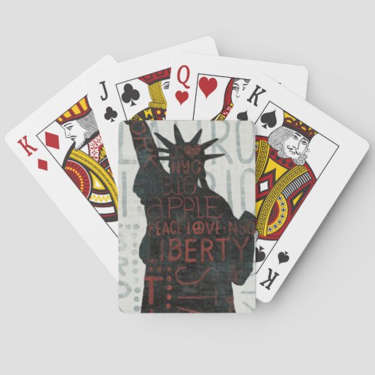 Jeu De Cartes Statue de la Liberté Silhouette (dos)