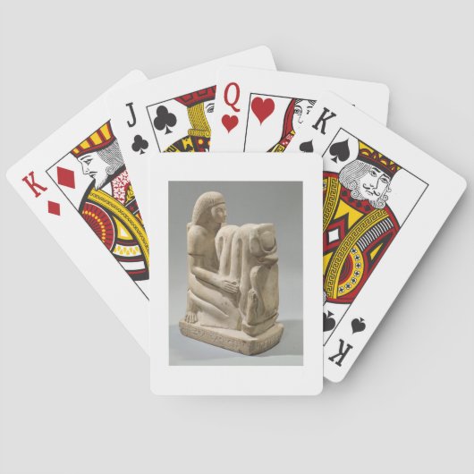 Jeu De Cartes Statue de Setau présentant la déesse de cobra Nekh (dos)