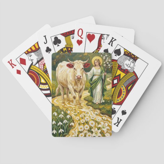 Jeu De Cartes Ste Brigitte & La Vache Blanche (Imbolc) (dos)
