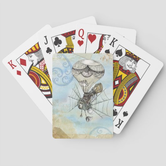 Jeu De Cartes steampunk balloon (dos)