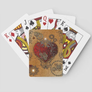 Jeu De Cartes Steampunk, coeur impressionnant