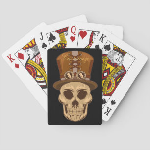 Jeu De Cartes Steampunk Skull in Top Hat Thunder_Cove