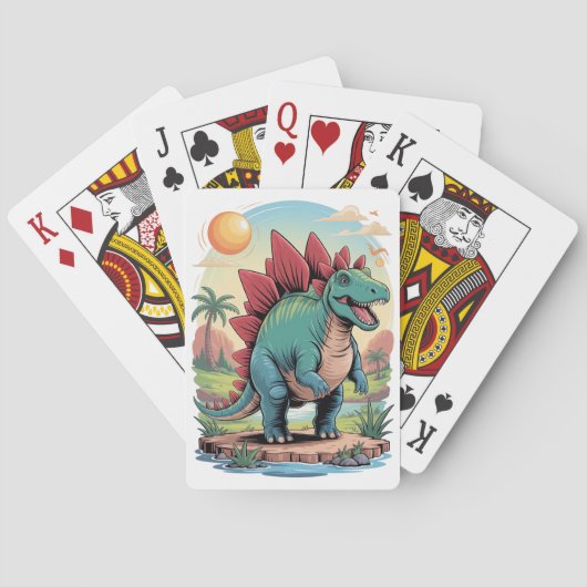 Jeu De Cartes Stégosaure heureux (dos)