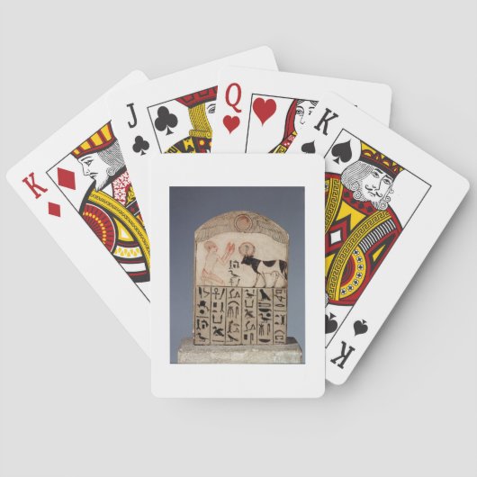 Jeu De Cartes Stèle au taureau Apis (calcaire peint) (dos)
