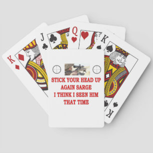 JEU DE CARTES STICK YOUR HEAD UP AGAIN SARGE