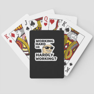 Jeu De Cartes Sticker Mème Drôle Travaillant Dur Ou Difficile