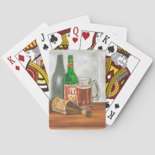 Jeu De Cartes Still Life with Beer par Jennifer Goldberger