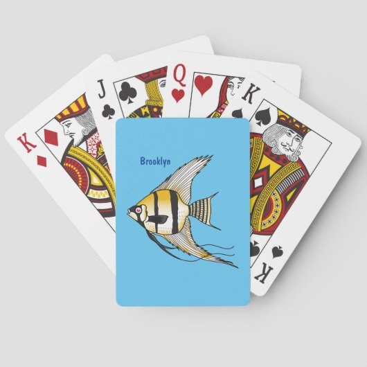 Jeu De Cartes Striped angelfish cartoon (dos)