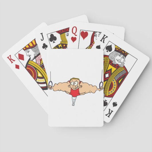 Jeu De Cartes Strong Man Gymnaste Jouant Aux Cartes (dos)
