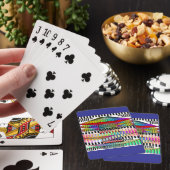 Jeu De Cartes Structure Géométrique Bleu (In Situ)