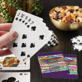 Jeu De Cartes Structure Géométrique Violet (In Situ)