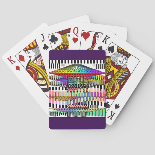Jeu De Cartes Structure Géométrique Violet (dos)