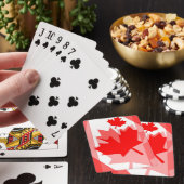 Jeu De Cartes Style canadien Feuille d'érable rouge en couches C (In Situ)