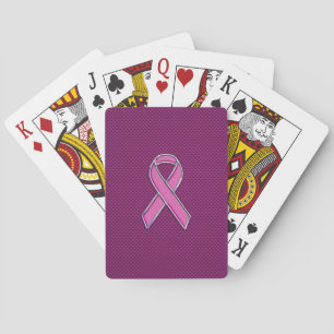 Jeu De Cartes Style Chrome Pink Ribbon Sensibilisation Fibre de 