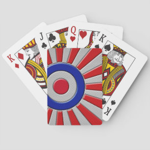 Jeu De Cartes Style de fibre de carbone Mod Roundel Sunburst