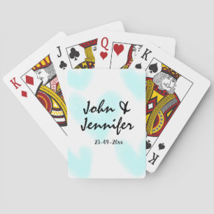 Jeu De Cartes style de texte minimal simple blanc mariage cœur b