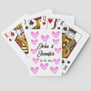 Jeu De Cartes style de texte simple et blanc mariage