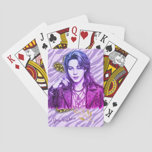 Jeu De Cartes style d'icône modifiable k pop (dos)