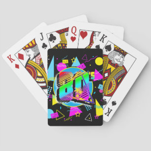 JEU DE CARTES STYLE RÉTRO VINTAGE DES ANNÉES 80