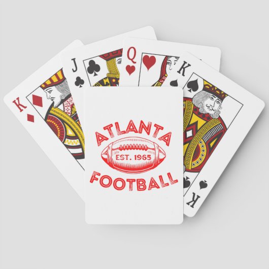Jeu De Cartes Style Vintage de football Atlanta (dos)
