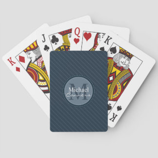 Jeu De Cartes Stylish Blue Stripes Custom
