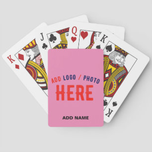 JEU DE CARTES STYLISH MODERNE PERSONNALISABLE ROSE VÉRIFIÉ MARQU