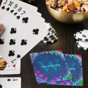 Jeu De Cartes Stylo Floral Nom Girly Pretty