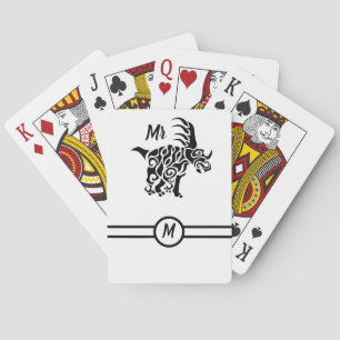 Jeu De Cartes Styracosaurus noir avec peinture de guerre tribale