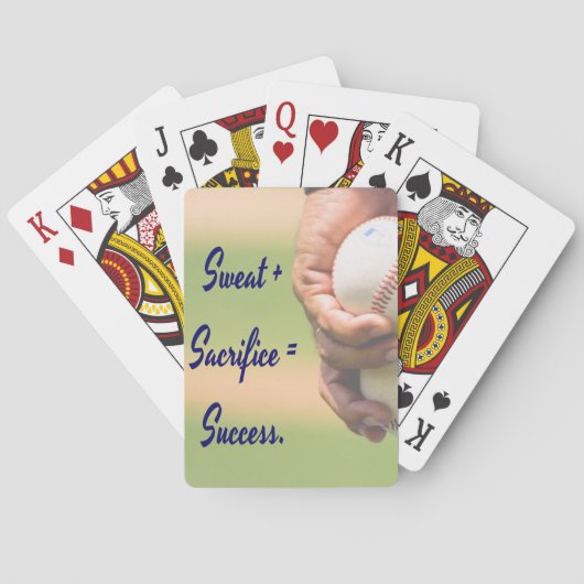 Jeu De Cartes Sueur plus Sacrifice égale Succès BASEBALL (dos)