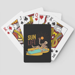 Jeu De Cartes Sun Life Skeleton sur un ensemble