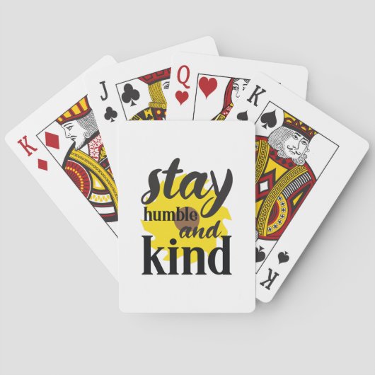 Jeu De Cartes Sunflower Lover | Restez Humbles Et Gentils (dos)